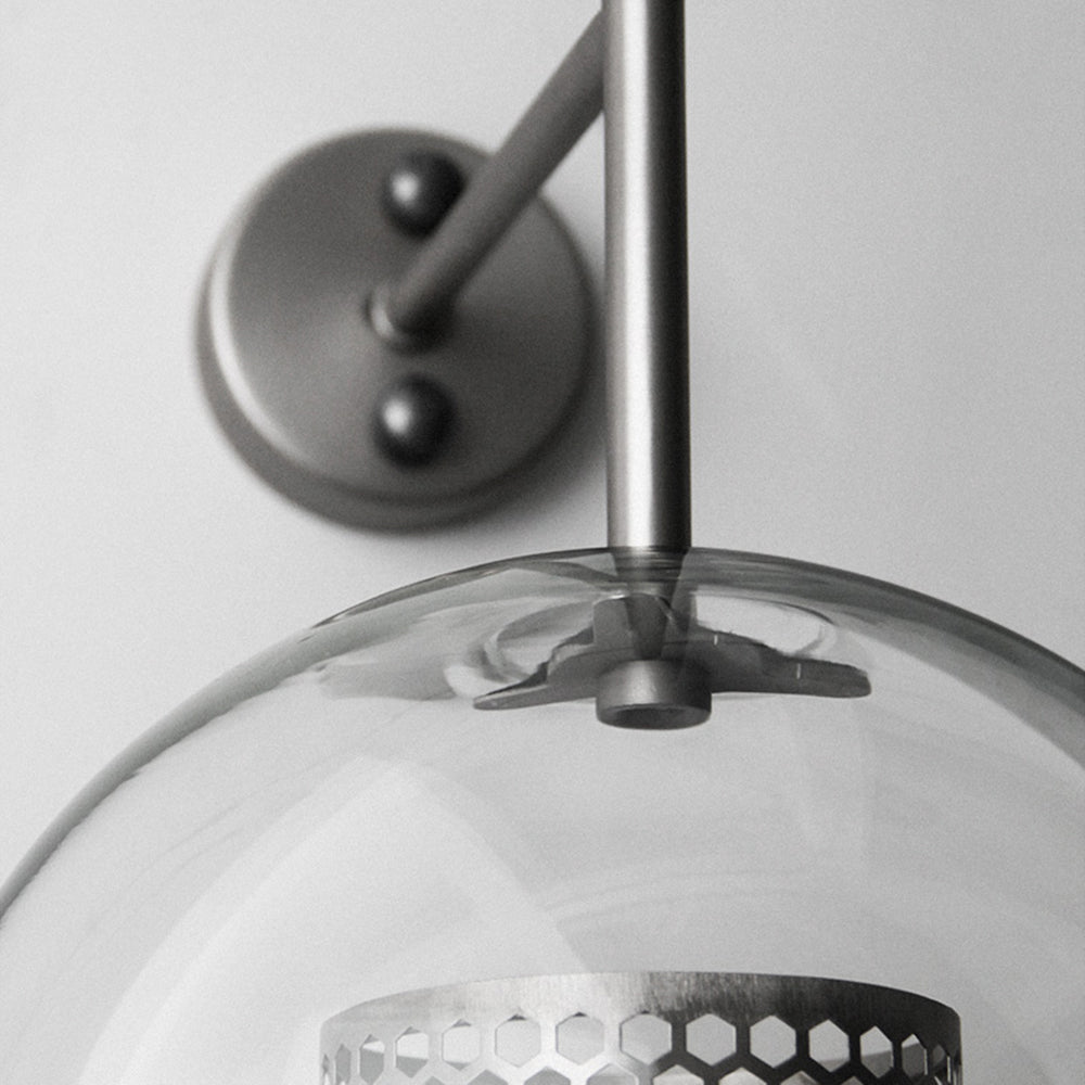 Kiri Industrial Classy Global Clear Glass Wall Lamp - Lamp Outdoor