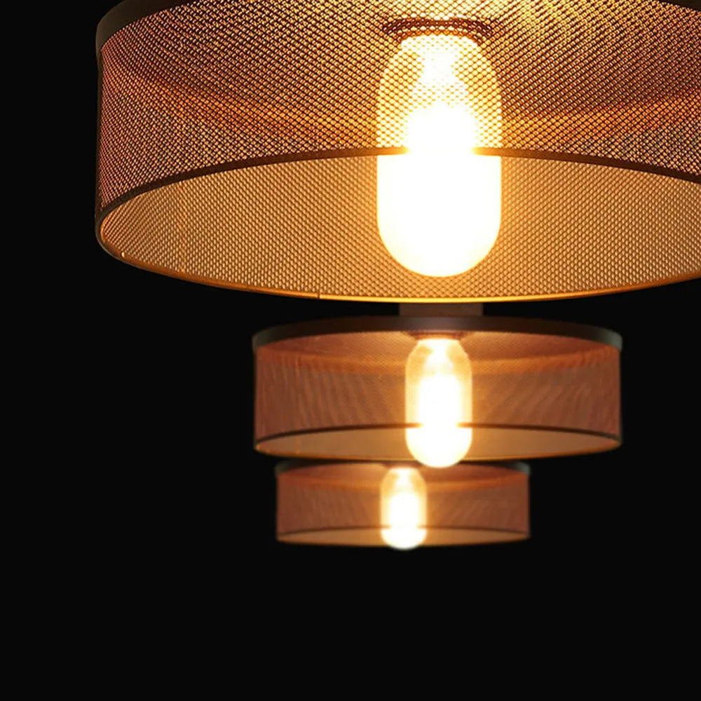 Xenith Industrial Cylindrical Pendant Light, Cement/Metal - Lamp Outdoor