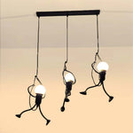 Miro Retro Modern Iron Man Pendant Light, Black - Lamp Outdoor