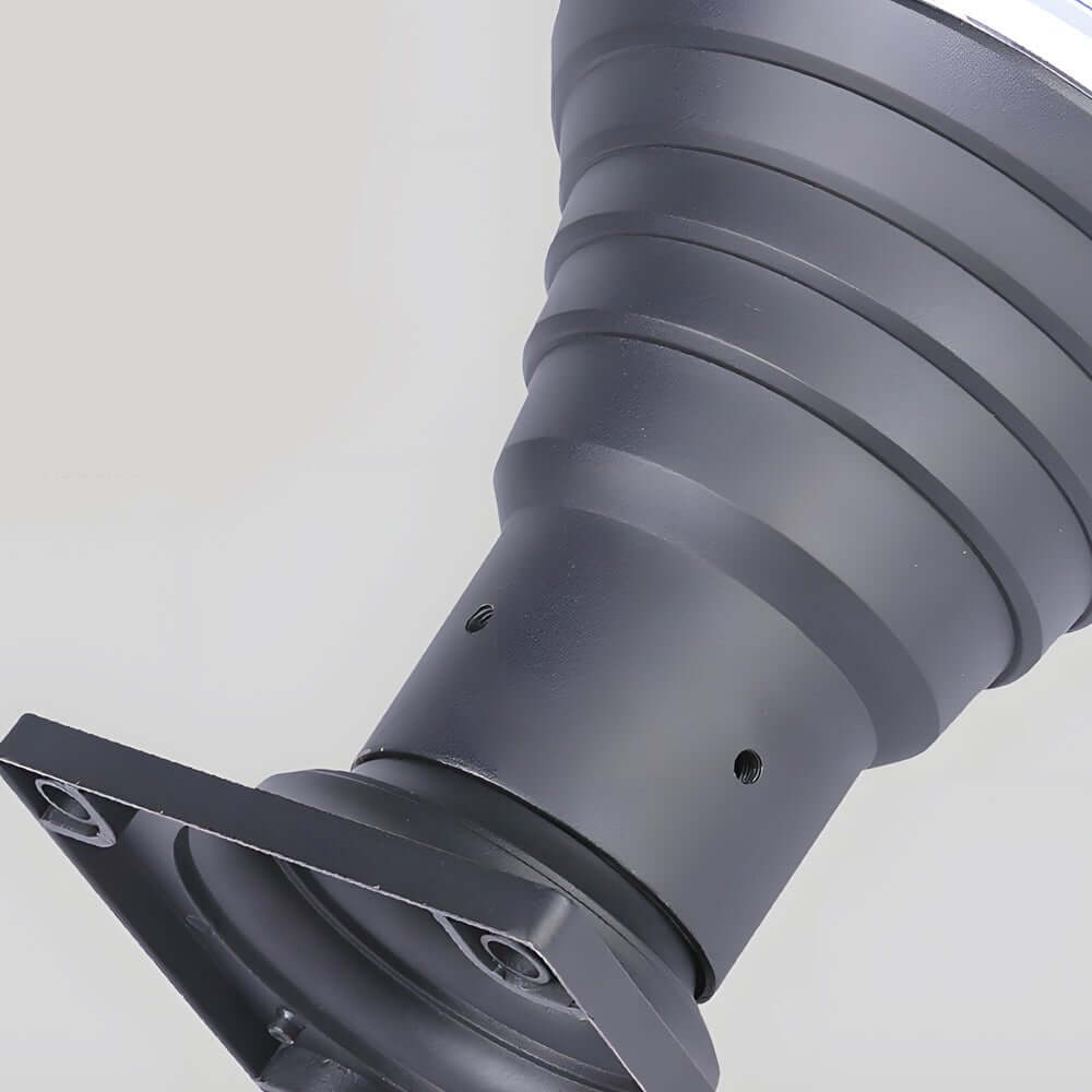 18.9-Inch H 1-Light Black Round Pier Mount Post Light - Lamp Outdoor