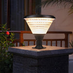 18.9-Inch H 1-Light Black Round Pier Mount Post Light - Lamp Outdoor
