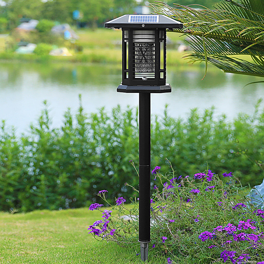 360° Multifunctional Solar Mosquito Killer Lamp with Waterproof, Dual Lighting Modes - Lamp Outdoor
