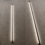 Liora Modern Slim Linear Black LED Wall Lamp - Lamp Outdoor