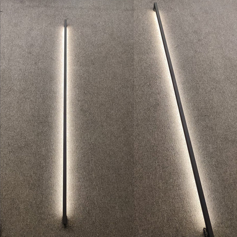 Liora Modern Slim Linear Black LED Wall Lamp - Lamp Outdoor