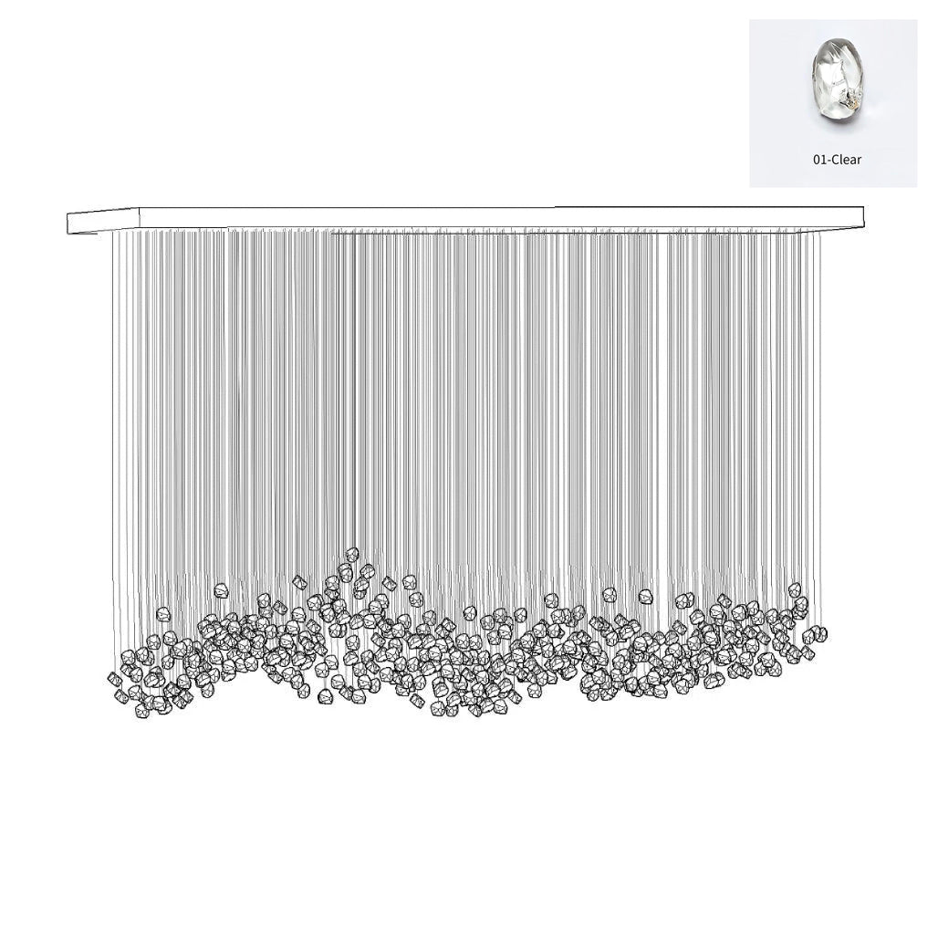 Veshaa Postmodern Luxury Stone Crystal Chandelier - Lamp Outdoor