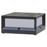 Square Waterproof Black Modern Solar Lights Outdoor Fence Post Lights - Lamp Outdoor