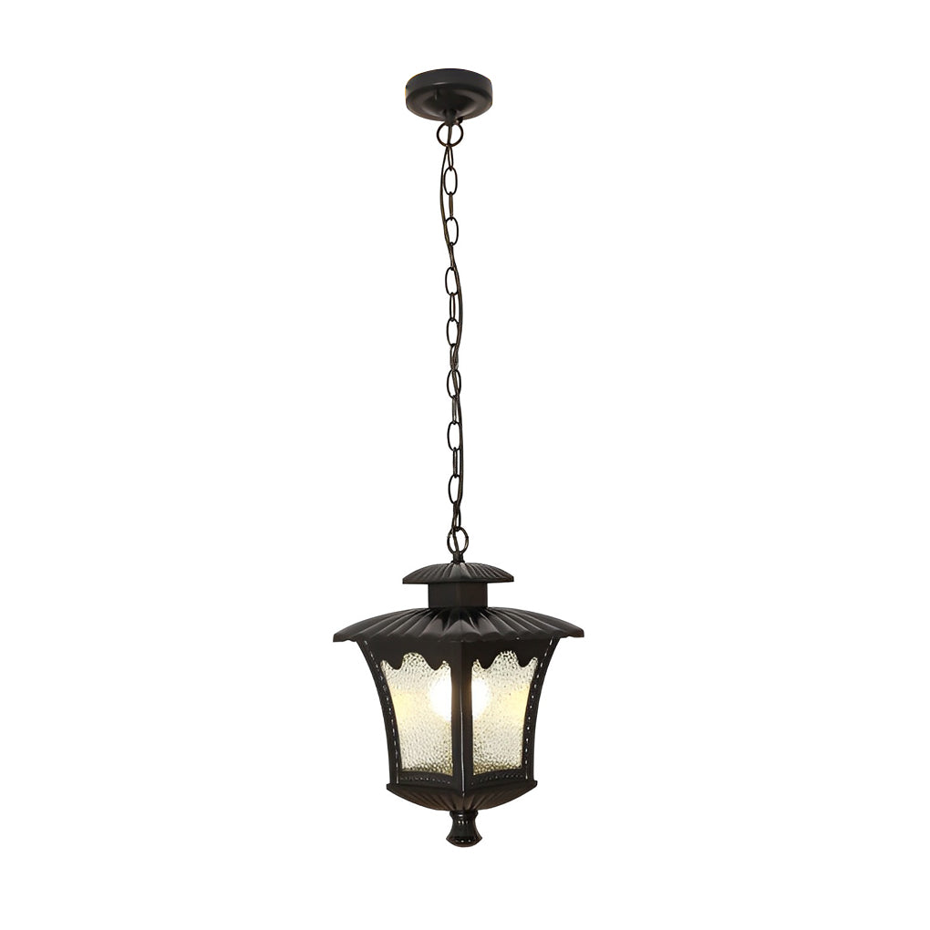 Retro Water Drops Glass Waterproof European Style Outdoor Chandelier - Lamp Outdoor