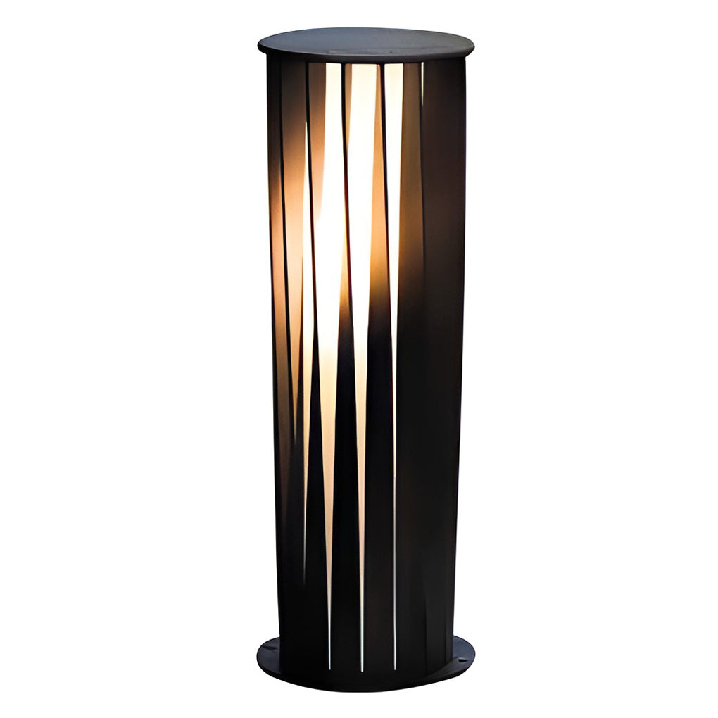 Geometric Black Cage Solar LED Pathway Lights - Lamp Outdoor