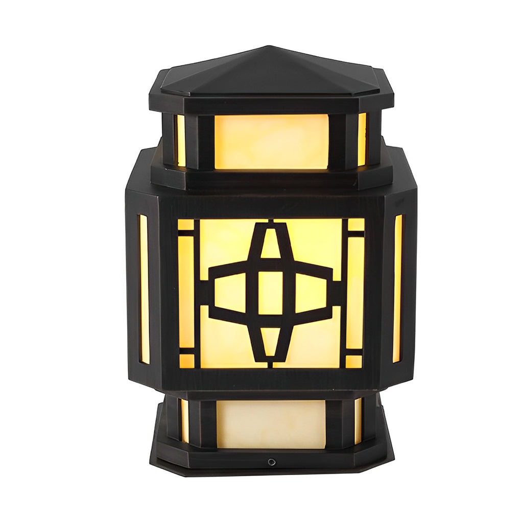 Creative LED Waterproof Black Retro Outdoor Deck Post Lights Pillar Light - Lamp Outdoor