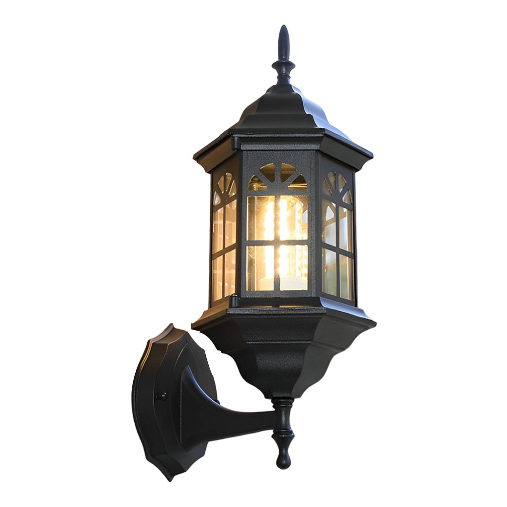 Waterproof LED Glass European-style Outdoor Wall Lamp Plug in Wall Sconce Lighting - Lamp Outdoor