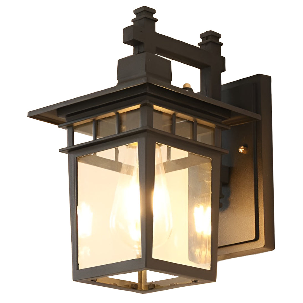 Glass LED Waterproof Retro Outdoor Wall Lamp Wall Sconce Lighting without Bulb - Lamp Outdoor