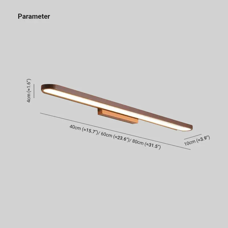 Luxa Modern Metal Wall Lamp Mirror Front, Curved, Black/Coffee - Lamp Outdoor