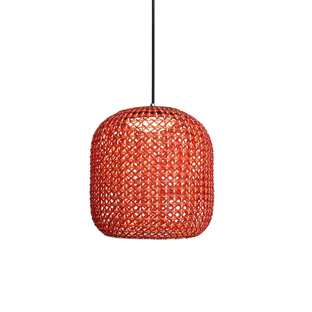 Waterproof Classic Rattan Lanterns LED Red Modern Outdoor Chandelier - Lamp Outdoor
