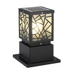 Modern Solar LED Path Lights Black Waterproof Outdoor Lawn Bollard Lights - Lamp Outdoor