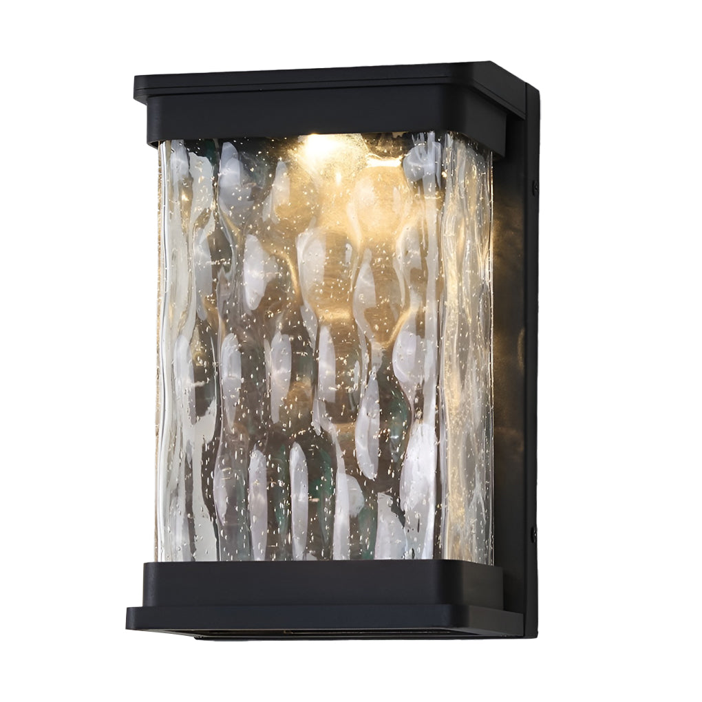 Waterproof Creative Glass LED Black Modern Outdoor Wall Sconce Lighting - Lamp Outdoor