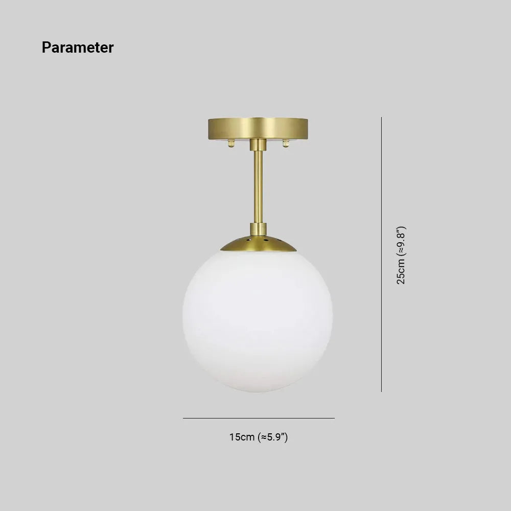 Lore Semi-Flush Mount Ceiling Light Glass - Lamp Outdoor