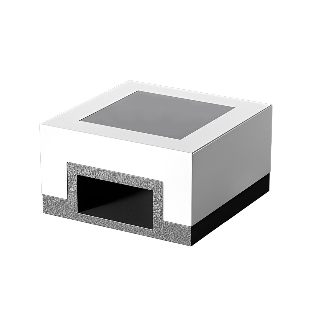 Minimalist Square Waterproof LED Black Modern Solar Post Caps Lights - Lamp Outdoor