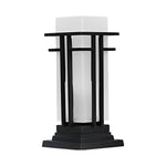 Black Retro Aluminum Path Lights with Frosted Glass Outdoor Waterproof Landscape Lighting - Lamp Outdoor
