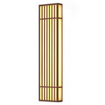 Retro Vertical Stripe Grid LED Waterproof Brown Outdoor Wall Lamp - Lamp Outdoor