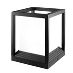 Minimalist Square Waterproof LED Black Modern Solar Fence Post Lights - Lamp Outdoor