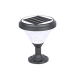 Round Waterproof Colorful Gradient Modern Solar Fence Post Lights - Lamp Outdoor