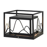 Square Waterproof Mountain Scenery Outdoor Solar Post Caps Lights - Lamp Outdoor