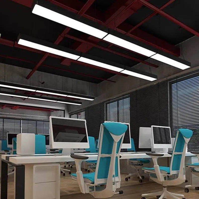 Noar Minimalist Rectangular LED Black Pendant Light, Acrylic - Lamp Outdoor