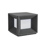Square Creative Waterproof LED Black Modern Solar Post Caps Lights - Lamp Outdoor
