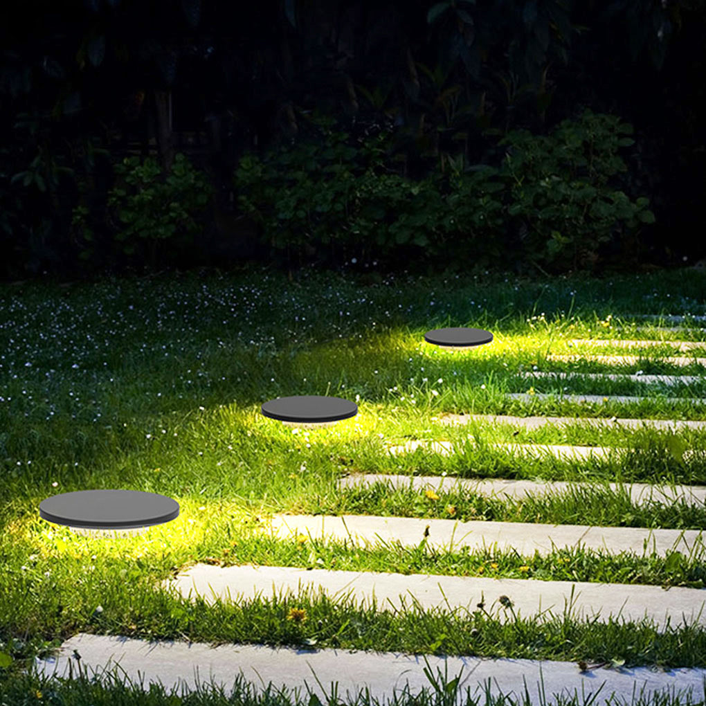 Halo Bottom-Emitting LED Ground Solar Lights Durable & Elegant for Outdoors - Lamp Outdoor
