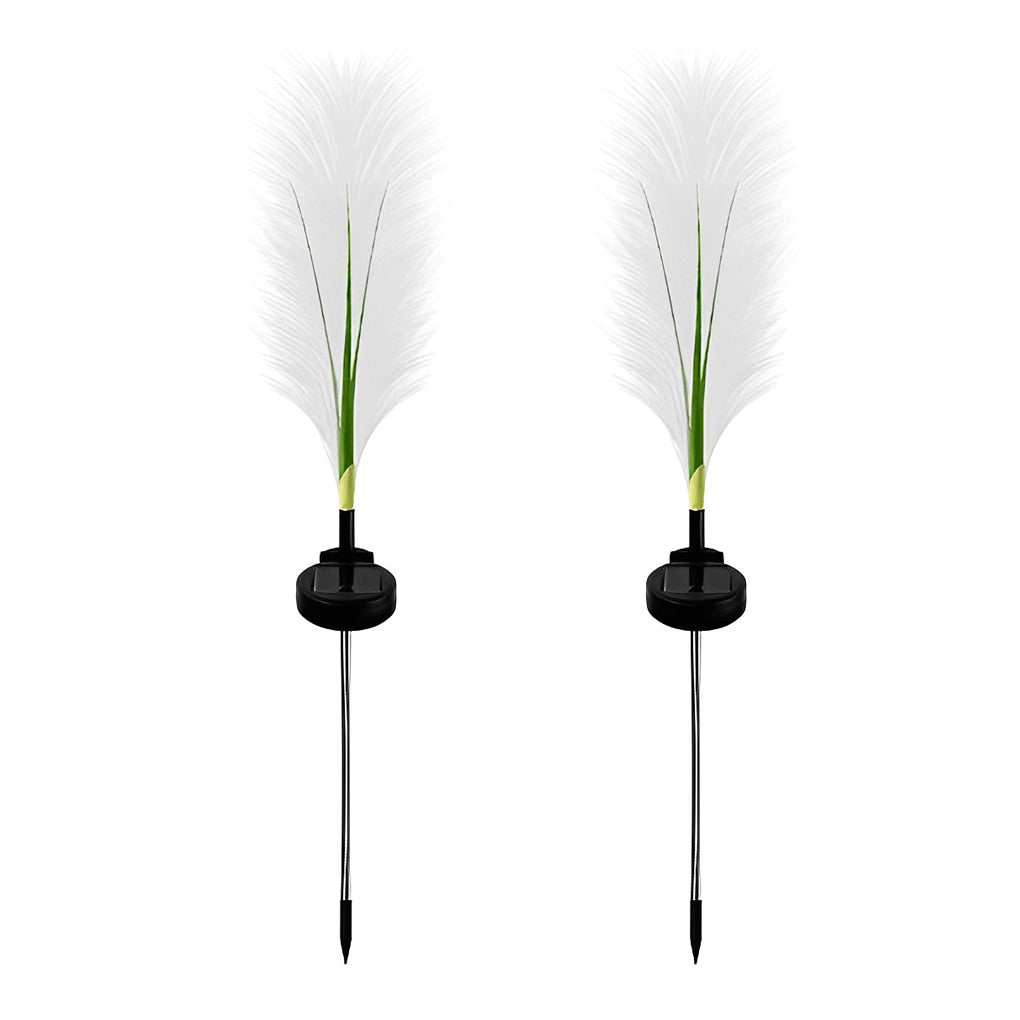 2PCS Hairy Reed LED Solar Lawn Lamps - Lamp Outdoor