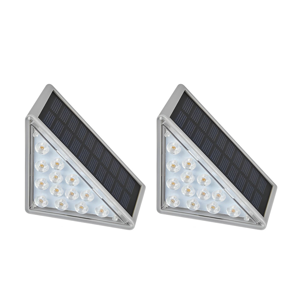 Triangle Automatic Charging Wire-Free Waterproof LED Solar Modern Step-Mounted Lights - Lamp Outdoor