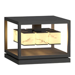 Square LED Waterproof Modern Solar Deck Post Lights Pillar Light Post Caps Lights - Lamp Outdoor