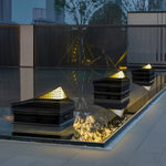 Industrial Solar Garden Light with Elegant Mesh Design - Lamp Outdoor