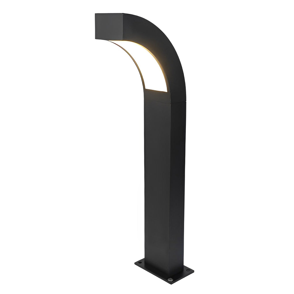 Curved LED Landscape Lighting Minimalist Black Outdoor Path Lighting - Lamp Outdoor