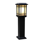 Black Solar Pathway Bollard Lights Three-Step Dimming Outdoor Lighting - Lamp Outdoor