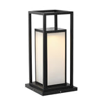 Outdoor Waterproof LED Black Modern Solar Fence Post Lights Pillar Lamp - Lamp Outdoor