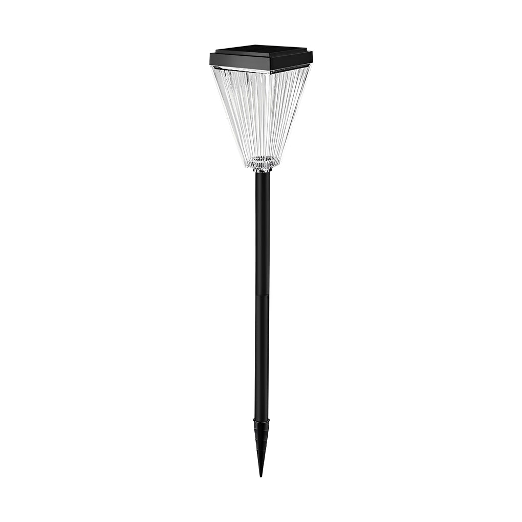 Modern Solar Post Lights Dimmable LED Garden Pathway Lamp with Ripple Lampshade - Lamp Outdoor