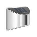 Stainless Steel Minimalist Waterproof Silver Modern Solar Wall Lamp - Lamp Outdoor