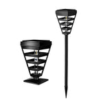 Smart Solar Black Outdoor Post Light Weatherproof LED Lawn Lamp with Intelligent Light Control - Lamp Outdoor