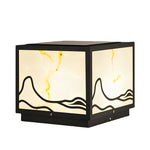 Waterproof LED Mountain Scenery Intelligent Solar Solar Post Caps Lights - Lamp Outdoor