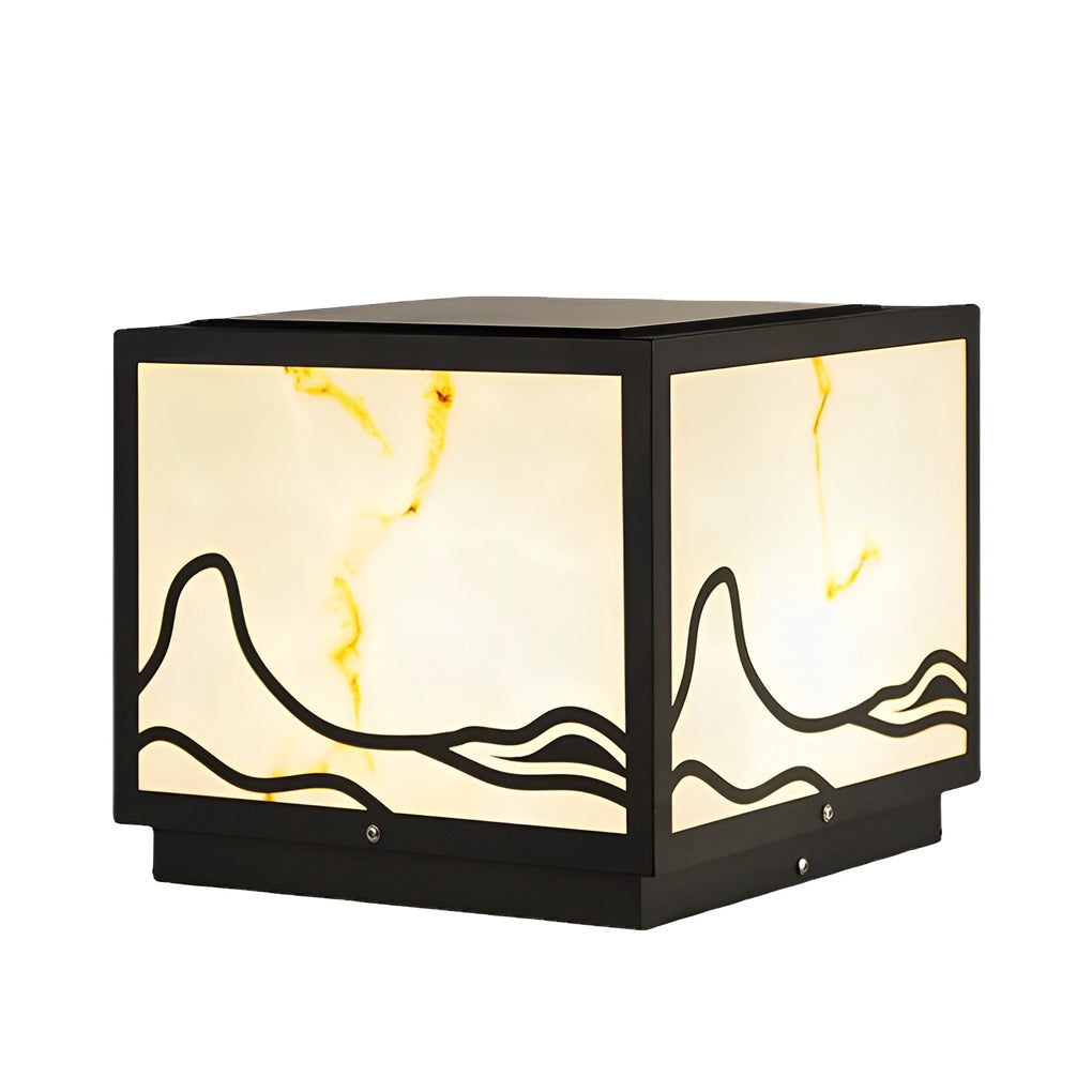 Waterproof LED Mountain Scenery Intelligent Solar Solar Post Caps Lights - Lamp Outdoor