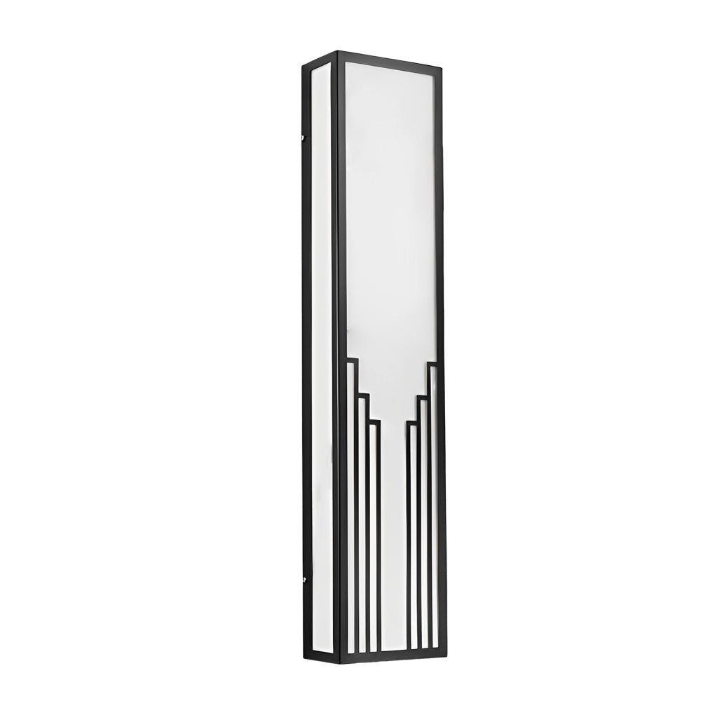 Strip Rectangular Resin Waterproof LED Black Modern Outdoor Wall Light - Lamp Outdoor