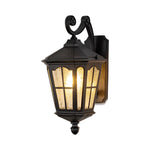 Retro Waterproof LED Aluminum Black Vintage Solar Outdoor Wall Light - Lamp Outdoor