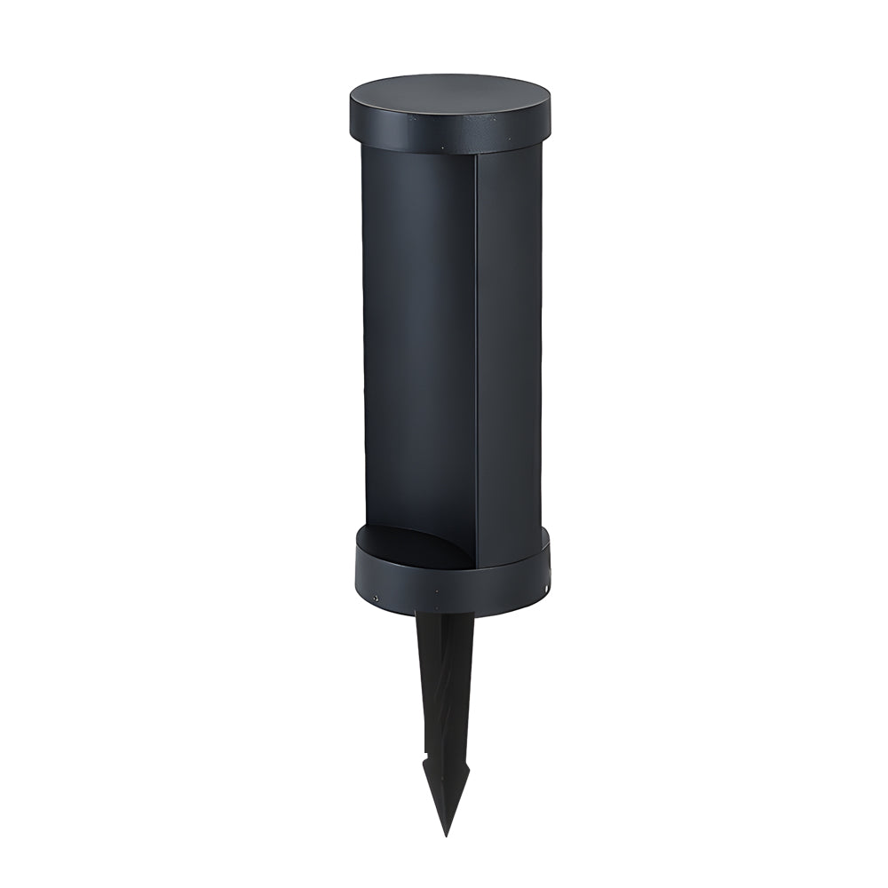 Modern Outdoor Cylinder Lawn Lamp - LED Solar & Hardwired Options - Lamp Outdoor