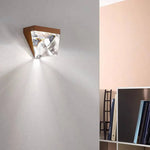 Laxor Waterproof Diamond Shape Metal/Crystal Outdoor Wall Lamp, Gold/Black - Lamp Outdoor