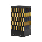 Grid-Designed LED Black Outdoor Lawn Lamp Modern Waterproof Landscape Bollard Lights - Lamp Outdoor