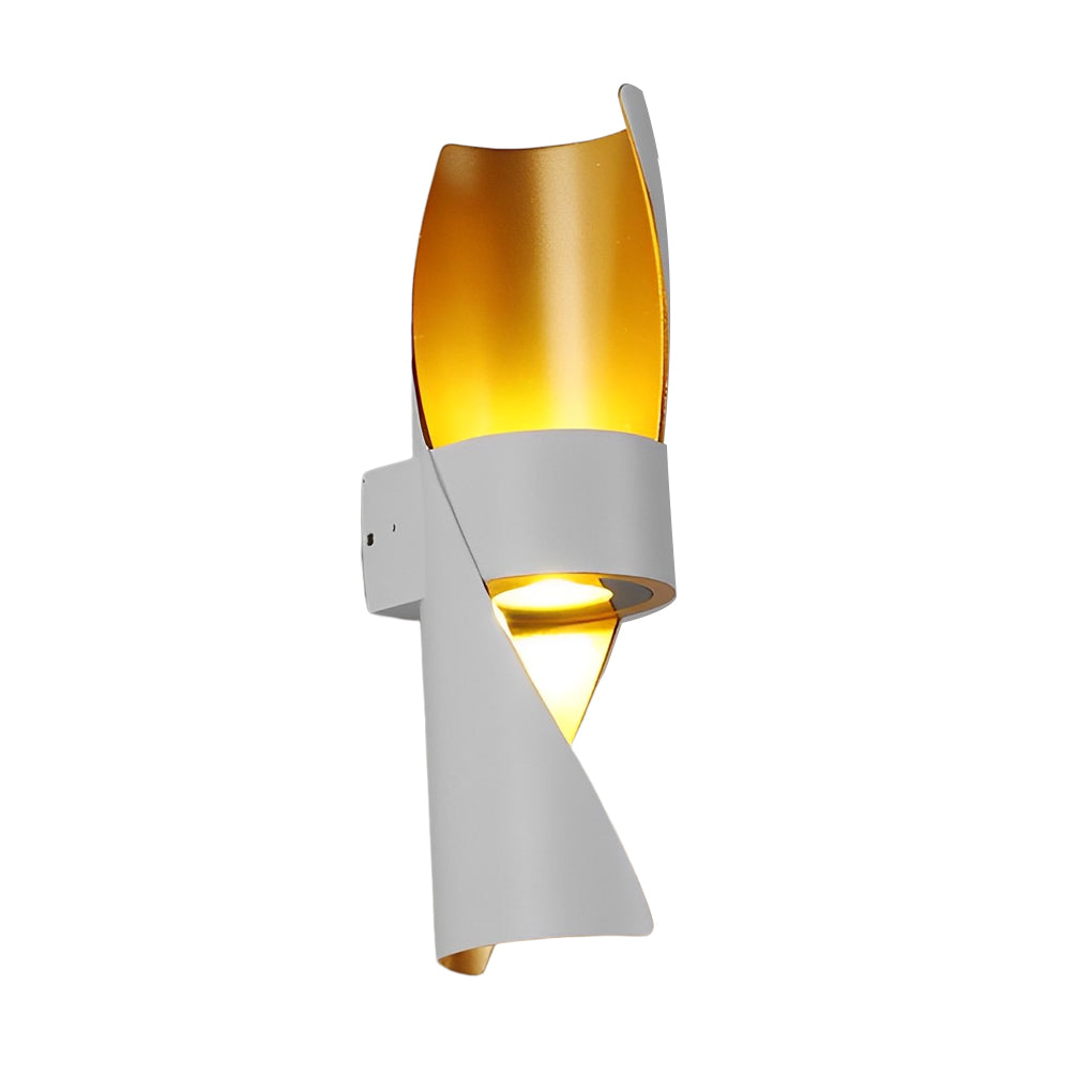 Spiral Exterior Up and Down Wall Lights Outdoor Wall Mounted Light with Gold Interior - Lamp Outdoor
