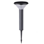Contemporary Tapered Solar LED Pathway Light Black Cylindrical Outdoor Lighting - Lamp Outdoor