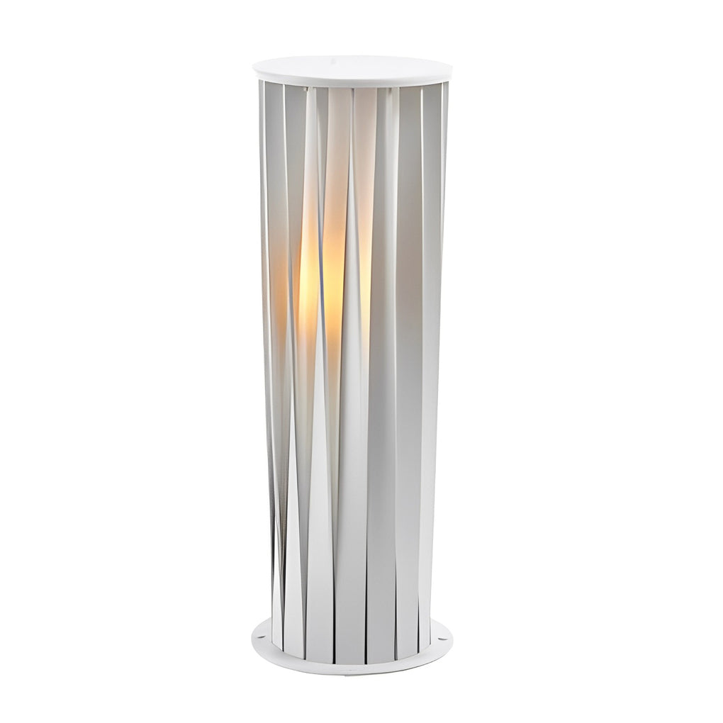 Twisted Metal Lantern LED Waterproof White Modern Solar Lawn Lights - Lamp Outdoor