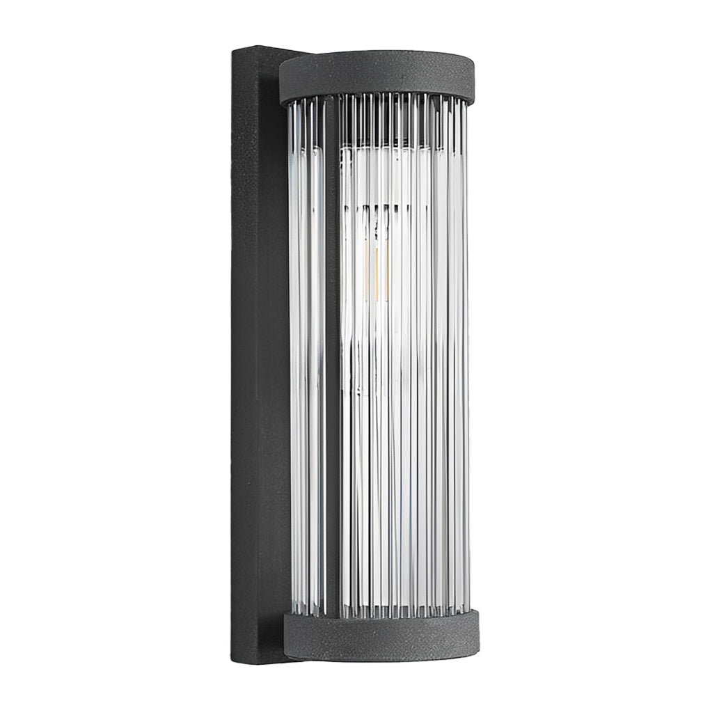 Creative Glass Waterproof LED Black Modern Solar Wall Lamp Exterior Lights - Lamp Outdoor